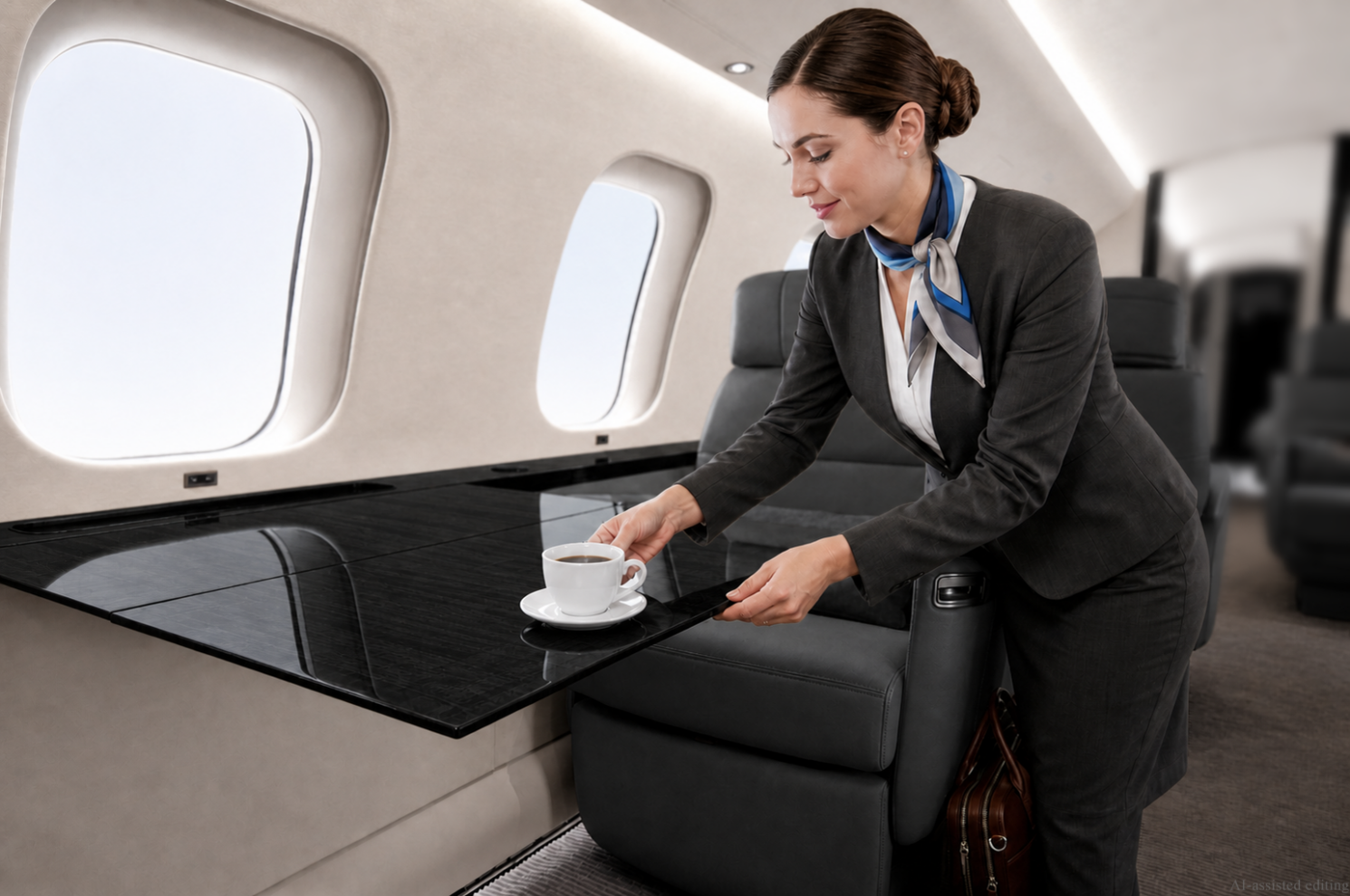 Bombardier Global 8000 in flight